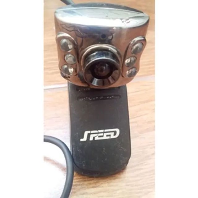 webcam ou câmera falsa speed pc câmera microfone embutido 6 led usada usb usada com marca - Foto 5