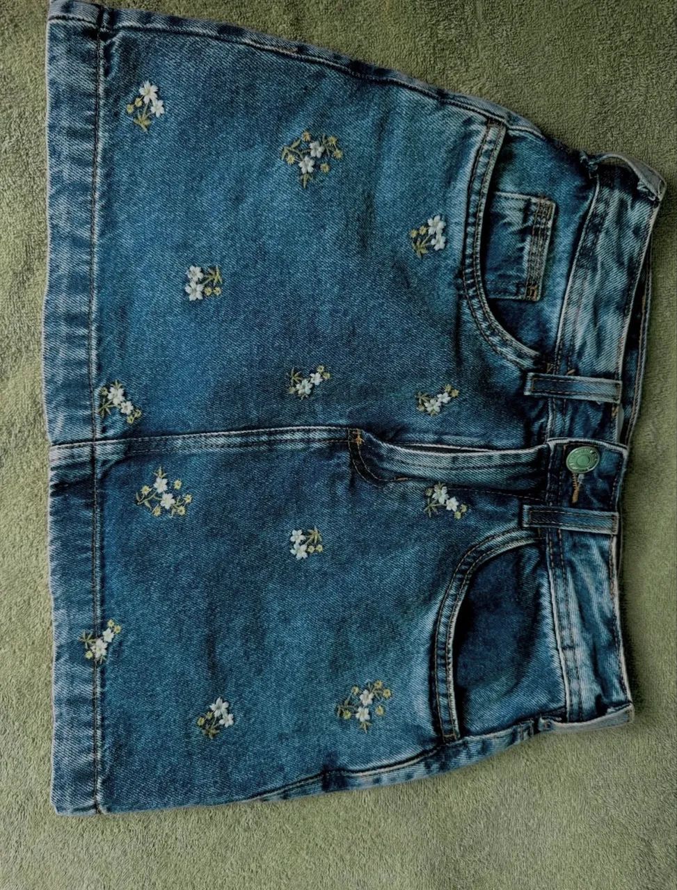 Saia Jeans C&A Bordada - Foto 2