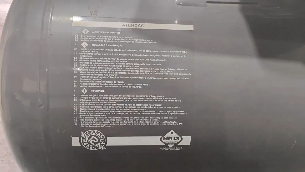 Compressor de ar 175 litros  - Foto 5
