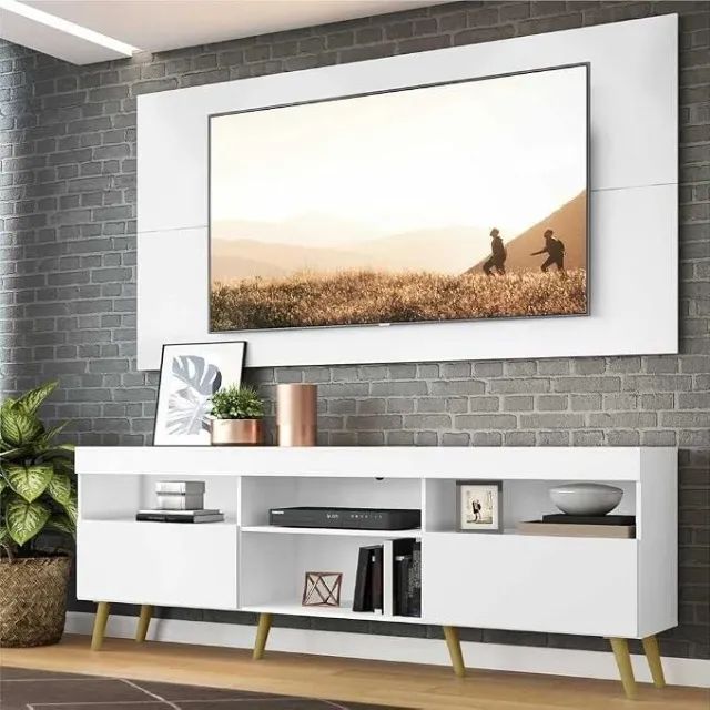 RACK Vintage + PAINEL para Tv ate 65 Polegadas NOVO