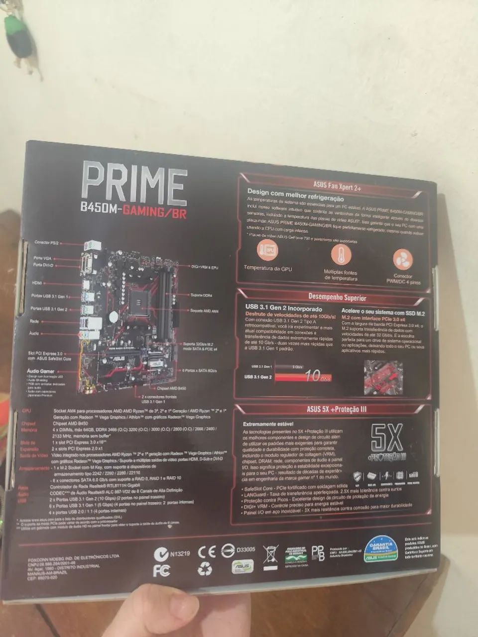 Placa mãe Asus PRIME B450M GAMING BR - Foto 3