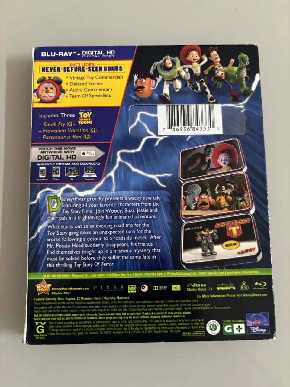 Blu-ray Toy Story de Terror (Importado) - Original e com Luva - Disney Pixar - Foto 3