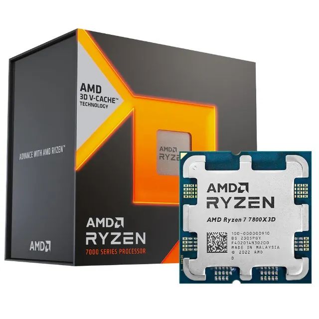 Processador AMD Ryzen 7 7800X3D, 4.2GHz (5.0GHz Turbo), AM5, Sem