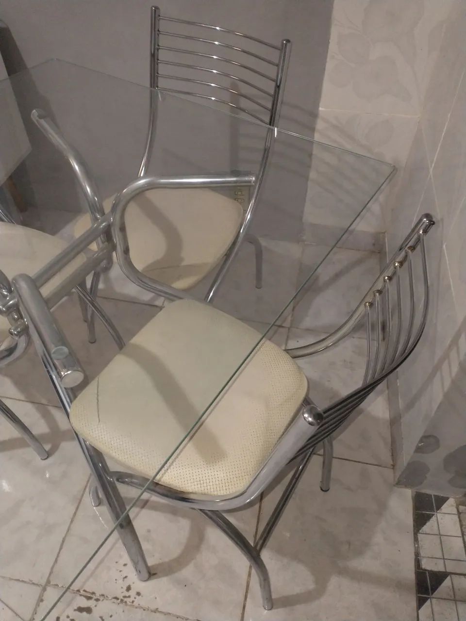 Mesa tampo vidro 90x90 - Foto 3