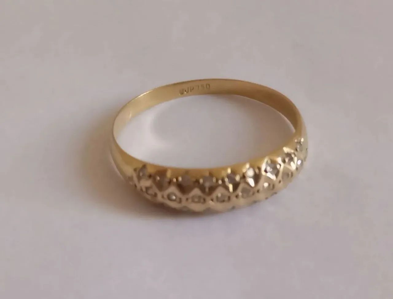 Anel de ouro 18k, modelo aparador - jóia de ouro 18k