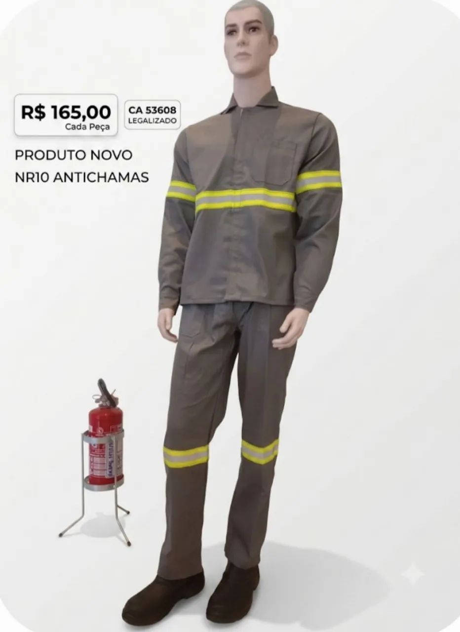 Uniforme NR10 Antichamas profissional (Novo) com CA.