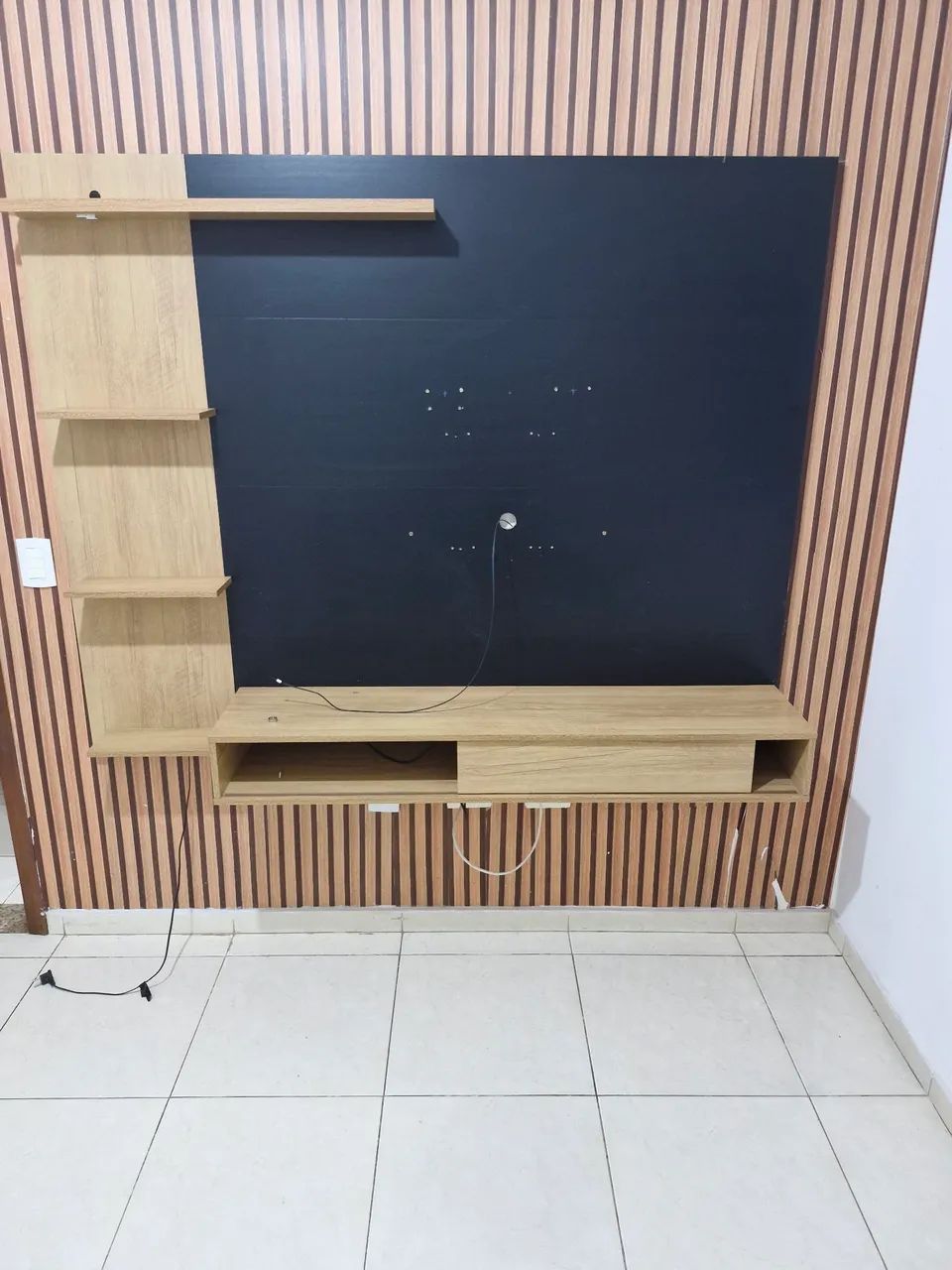 Painel de tv com rack
