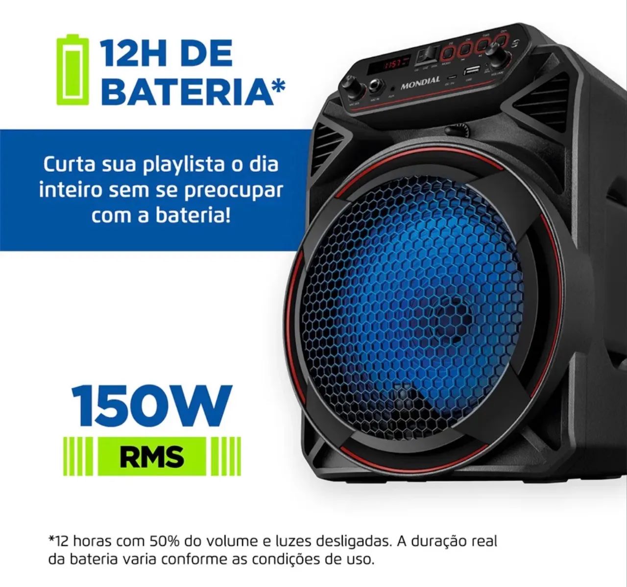 Liquidação Caixa de Som Mondial CM-150 Amplificada Connect Party Plus - Nova - Foto 3