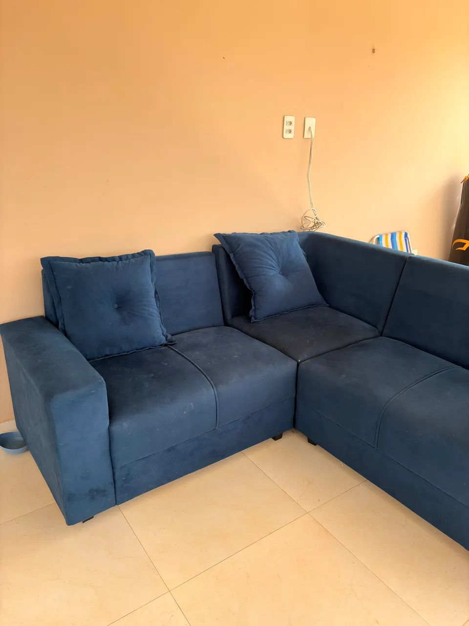 Sofás Modulares Azul Marinho - Ótimo Estado - Foto 2