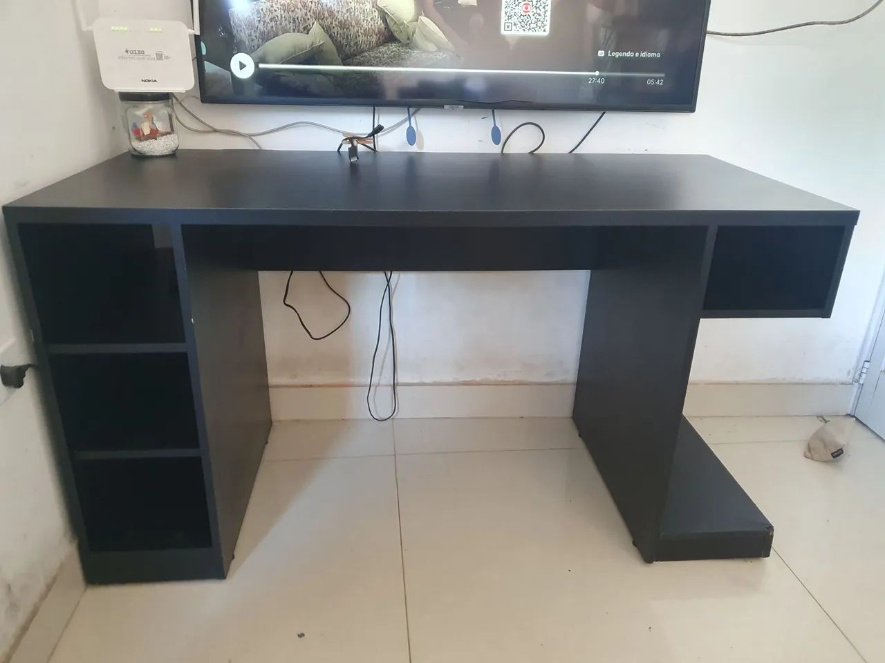 rack gamer preto com divisórias - Foto 2