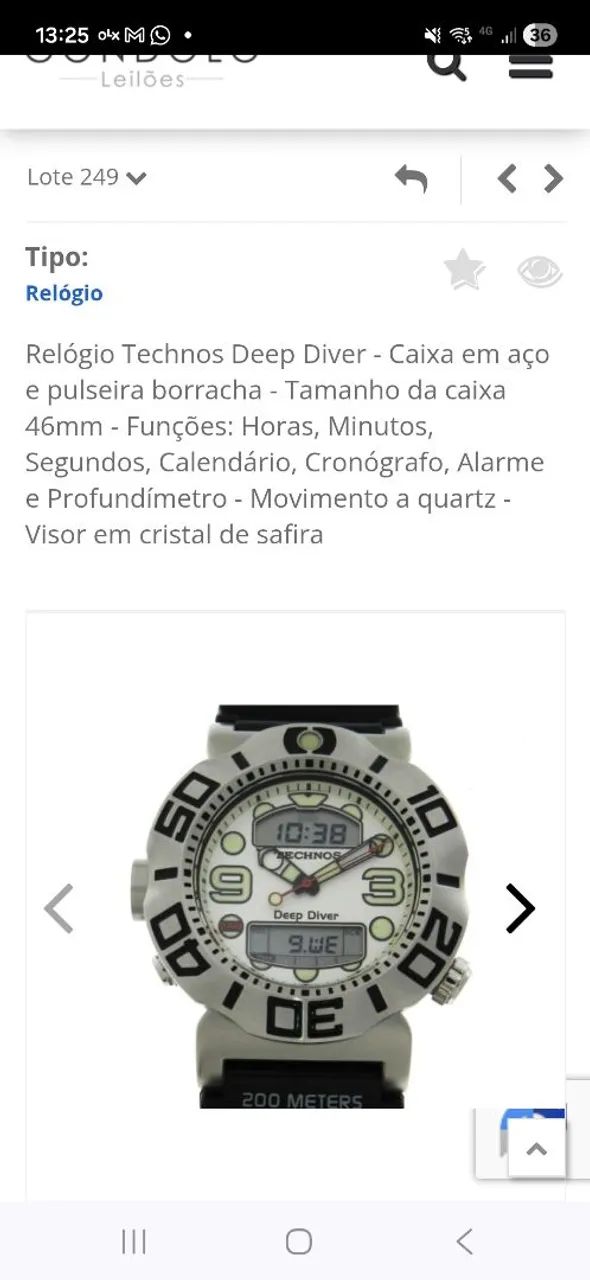 Relogio TECHNNOS DEP DIVER - Foto 4