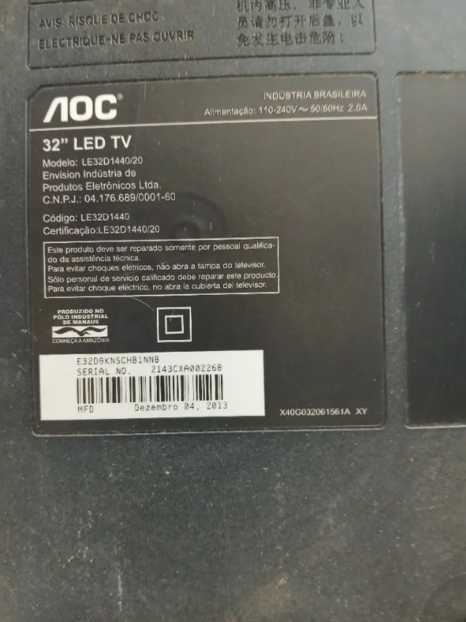 02 Tvs com DEFEITOS R$100 - Foto 4