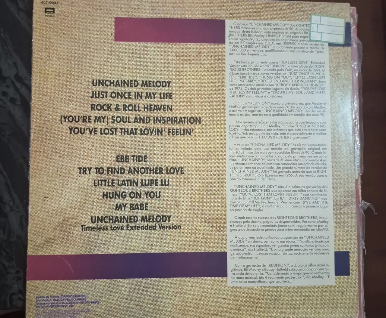 Righteous Brothers - Reunion vinil - Foto 2