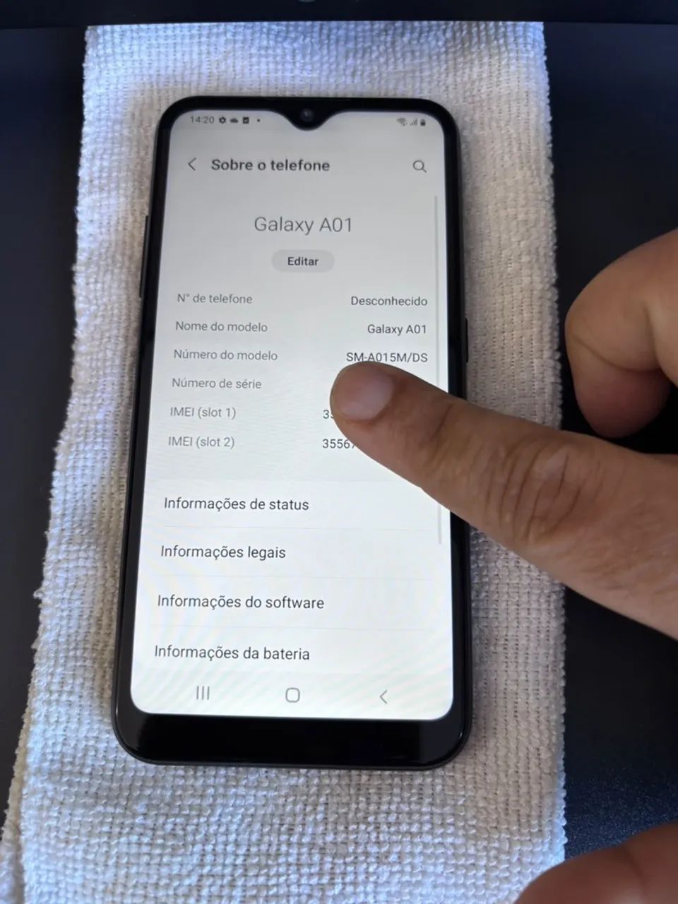Galaxy A01 32GB Preto (Todo Original) - Foto 3