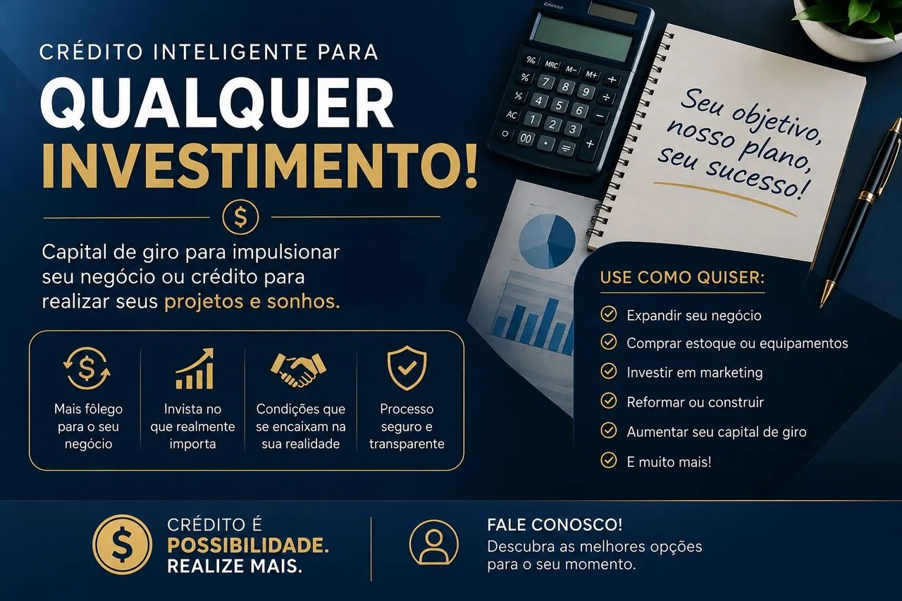 Crédito para realizar seus projetos e investimentos ?