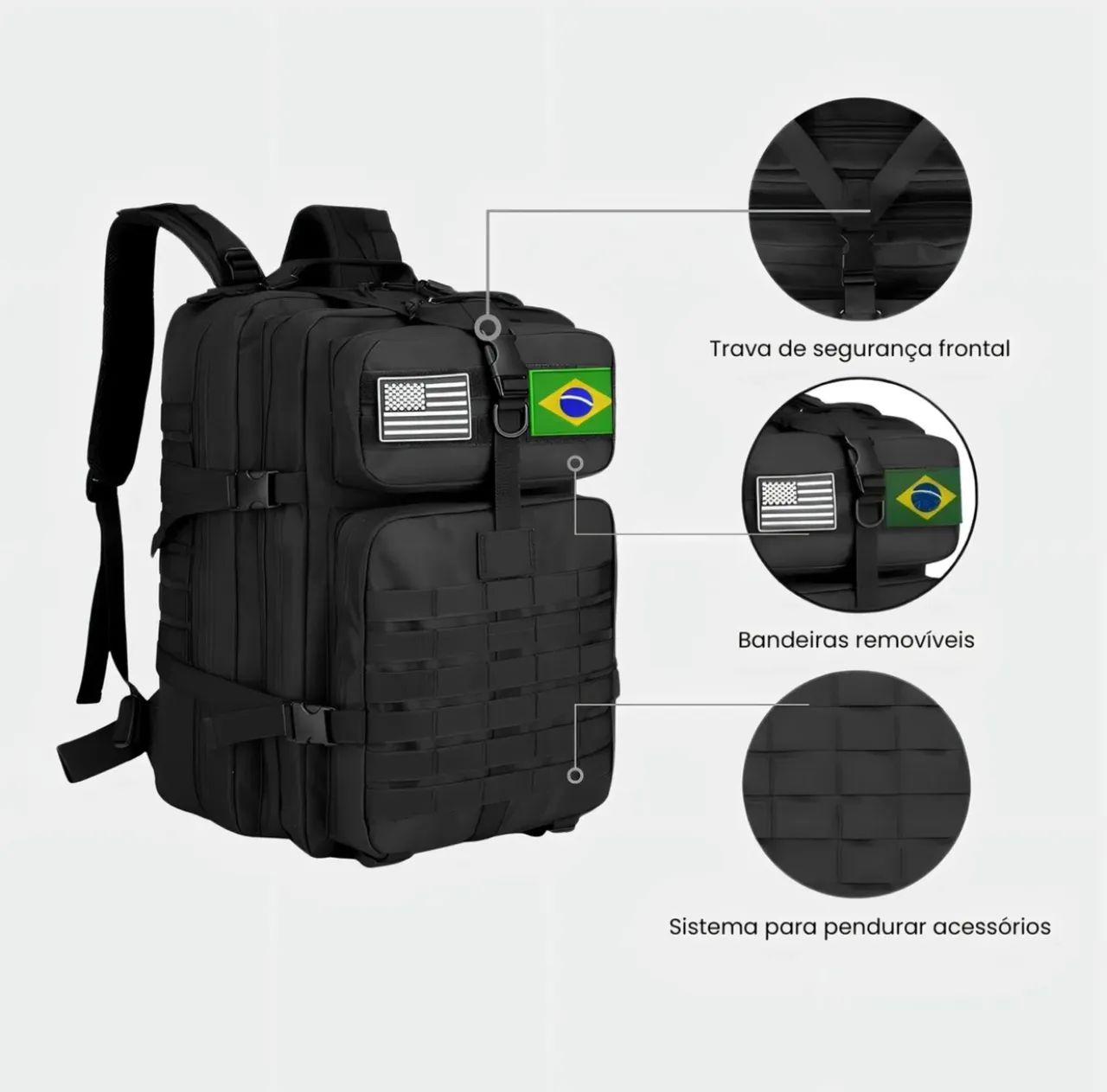 Mochila Tática 50L - Foto 4