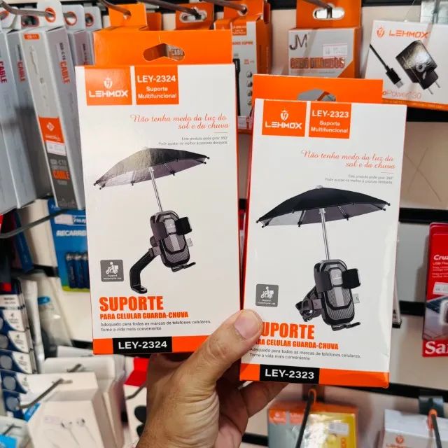 Suporte de Celular ajustável - Mini Guarda-Chuva para moto e bike
