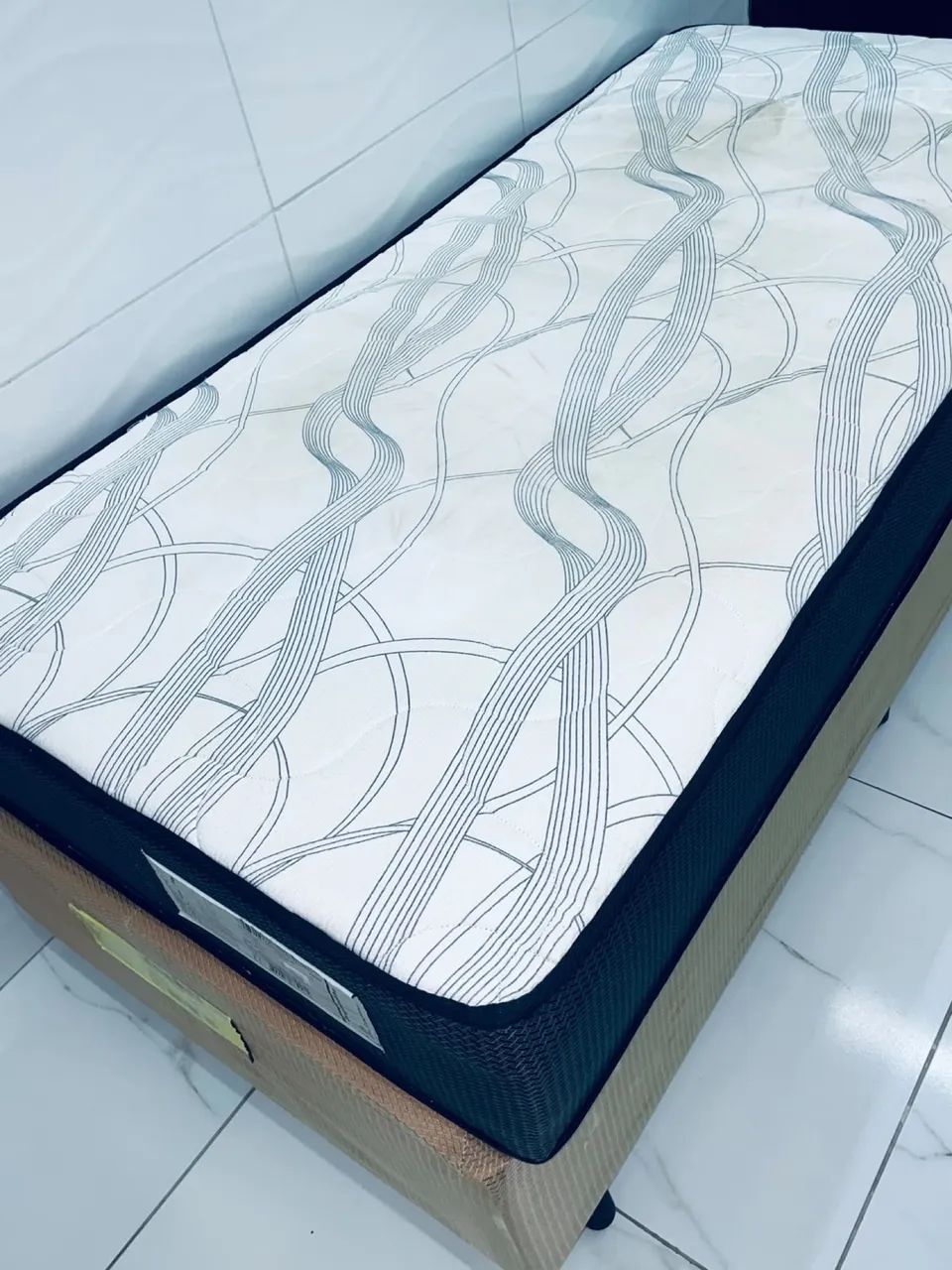 Cama box de solteiro completa Plumatex - Colchão Plumatex Stilo 88×188×22 + base  - Foto 5
