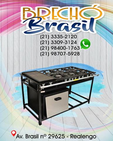 Fogão 6 bocas com Forno e Chapa - Foto 2