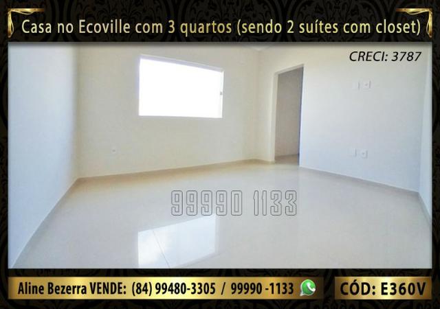 Casa no Ecoville com 3 quartos sendo 2 suítes com closet, e área gourmet - Foto 9