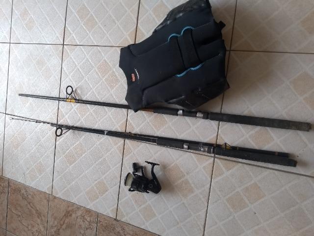 Molinete vara e colete colemam transmit - Foto 2