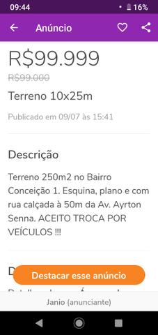 TERRENO 10x25m Bairro Conceição 1 - Foto 4