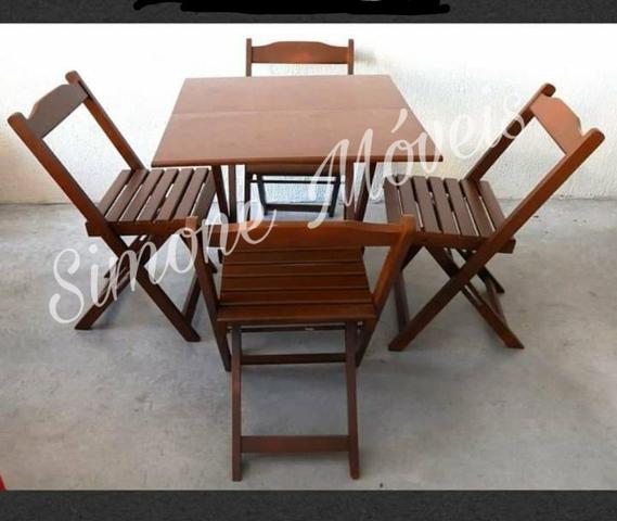 Conjunto dobrável Mesa com 2 cadeira§ - Foto 2