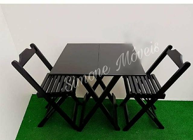 Conjunto dobrável Mesa com 2 cadeira§