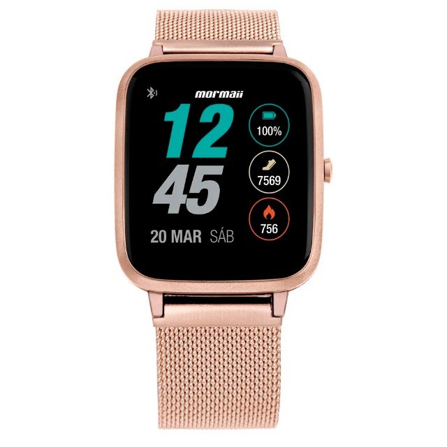 Relógio Smartwatch Mormaii Life Aço Rosé - Foto 2