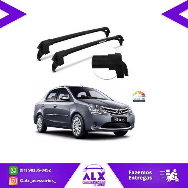 Bagageiro Toyota Etios Sedan 2013 Preto Projecar