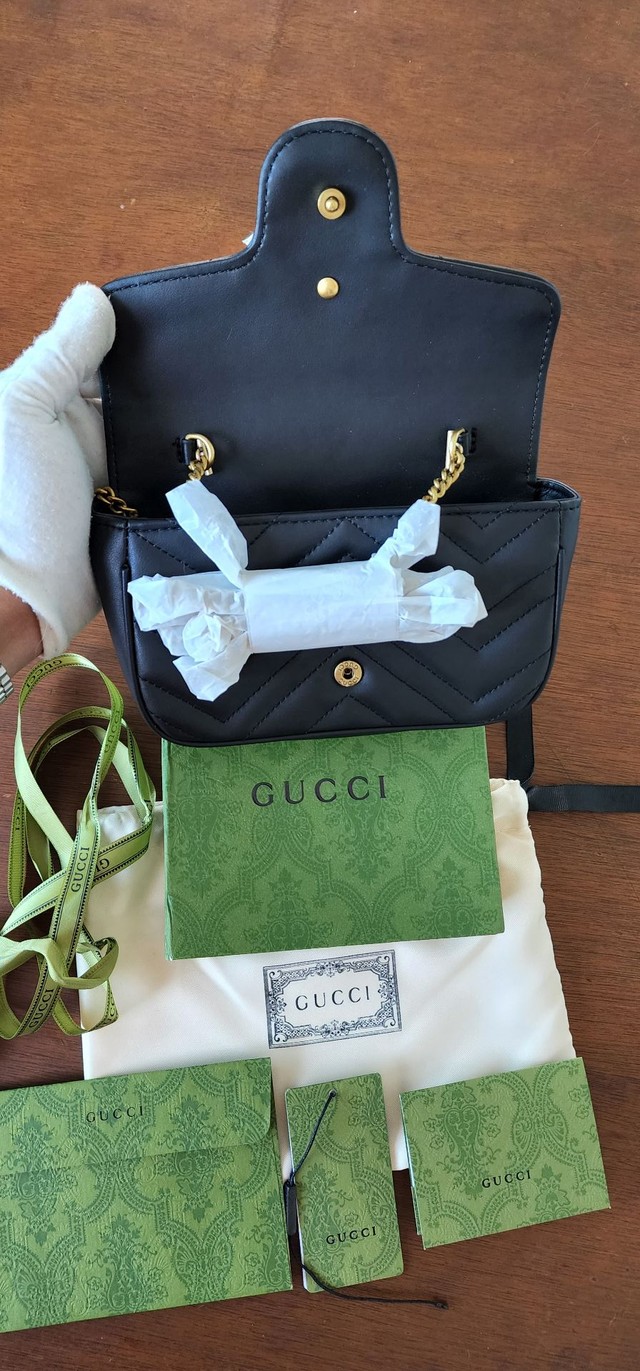 Bolsa Gucci Mini Marmont Matelassê  - Foto 4