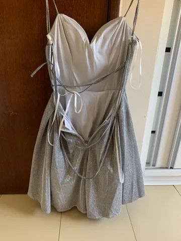 Vestido Brilhante Prata Metálico - Foto 2