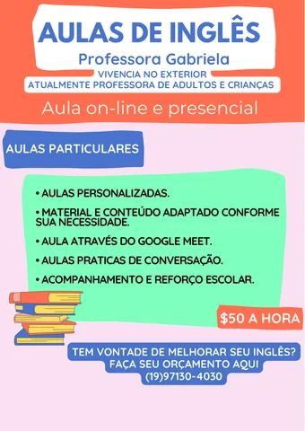 Aulas de Inglês Customizadas para a sua necessidade