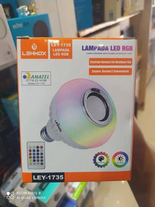 Lâmpada led rgb com caixa de som Bluetooth  - Foto 2