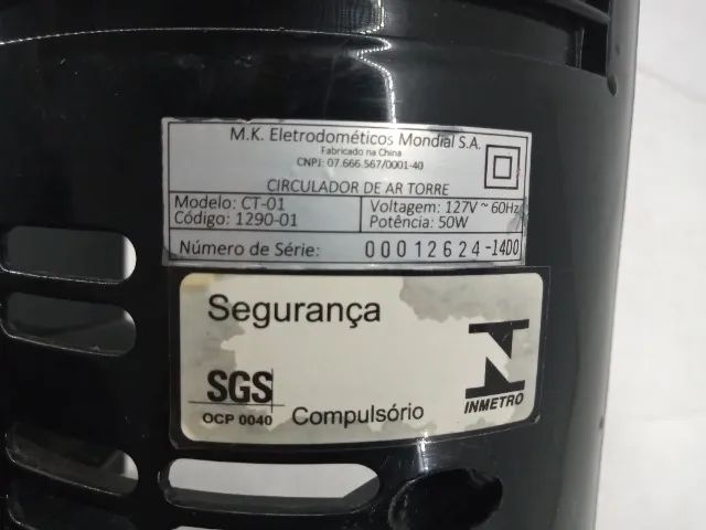 Carcaça Circulador De Ar Mondial Premium Vertical Ct01 Usado - Foto 4