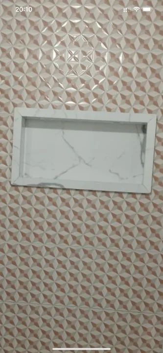 Nicho de porcelanato para banheiro calacata cristal  - Foto 3