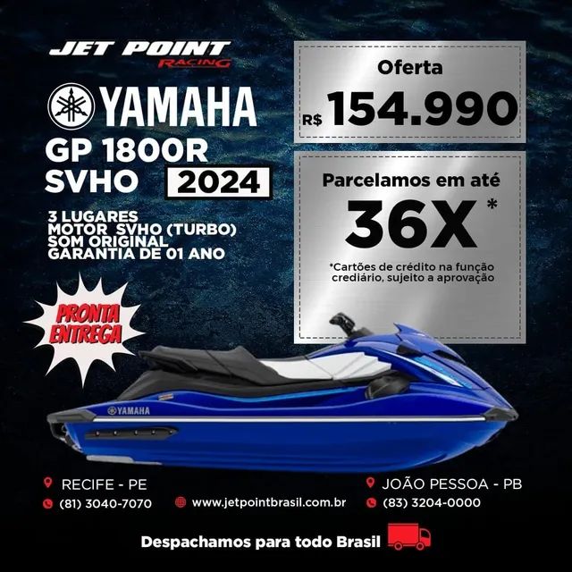 JET SKI YAMAHA GP 1800R SVHO 2024 COM SOM, Zero, Troco/Parcelo 36x Barcos e aeronaves