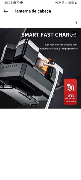 Headlamp de LED com 5 Lâmpadas - Iluminação Potente - Foto 4