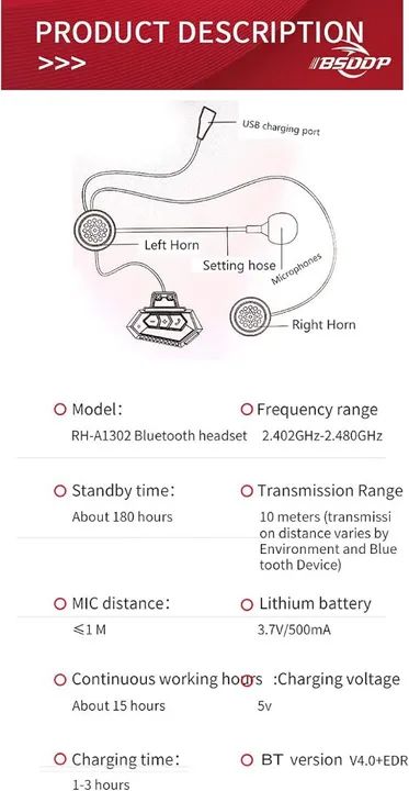 Fone de Ouvido Bluetooth para Motocicleta - Novo - Foto 5