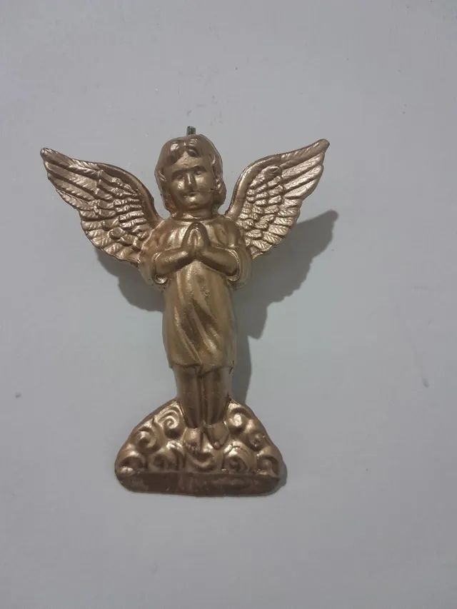 Anjo e 1 palmatoria de sétimo dia em bronze  - Foto 2