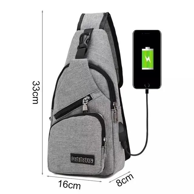 Bolsa Deportiva Antirrobo Para Hombre Con Carga Usb em Promoção na  Americanas