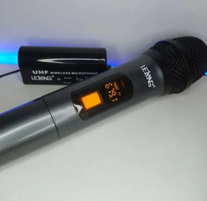 Microfone Sem Fio Profissional UHF Wireless Lelong. Entrega Grátis!