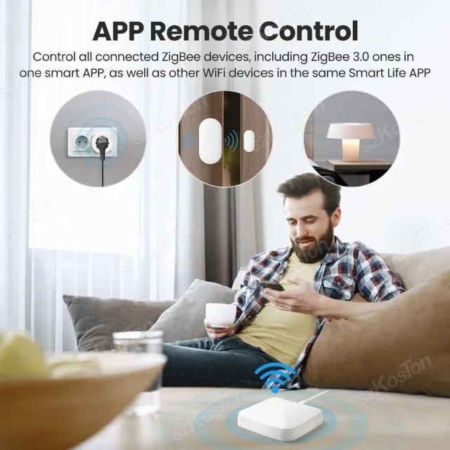 Hub Zigbee Wifi Bluetooth Tuya, Até 128 Conexões - Foto 3