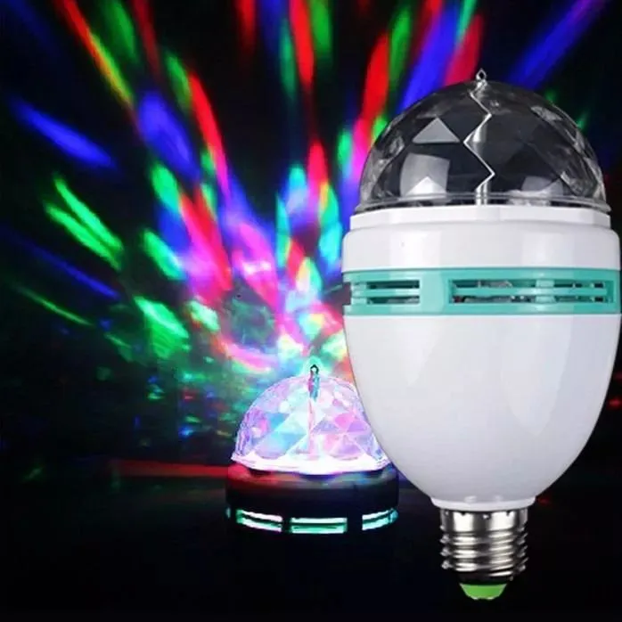 Lampada led giratória jogo de luz globinho