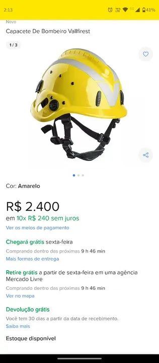 Capacete vallfirest brigadista florestal