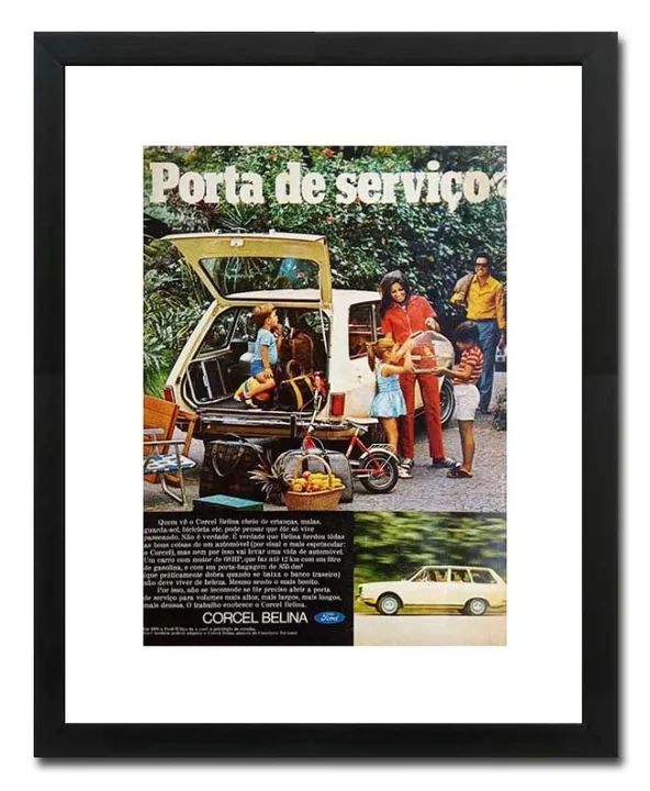 Quadro decorativo Ford Belina I com propaganda original de época - Foto 2