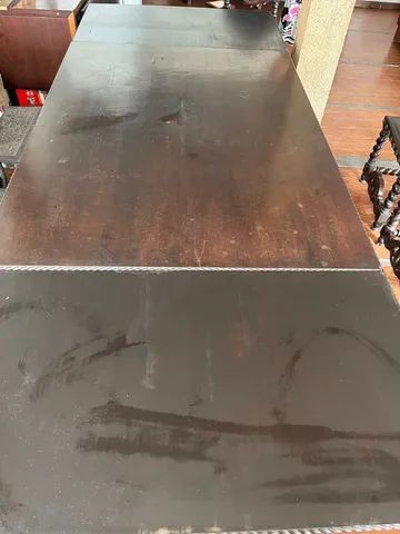 Mesa de madeira maciça do seculo 19 - Foto 5