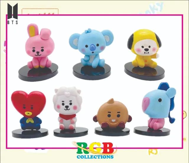 7 Bonecos Coleção Do BTS - BT21 -  VI - PVC - Foto 3