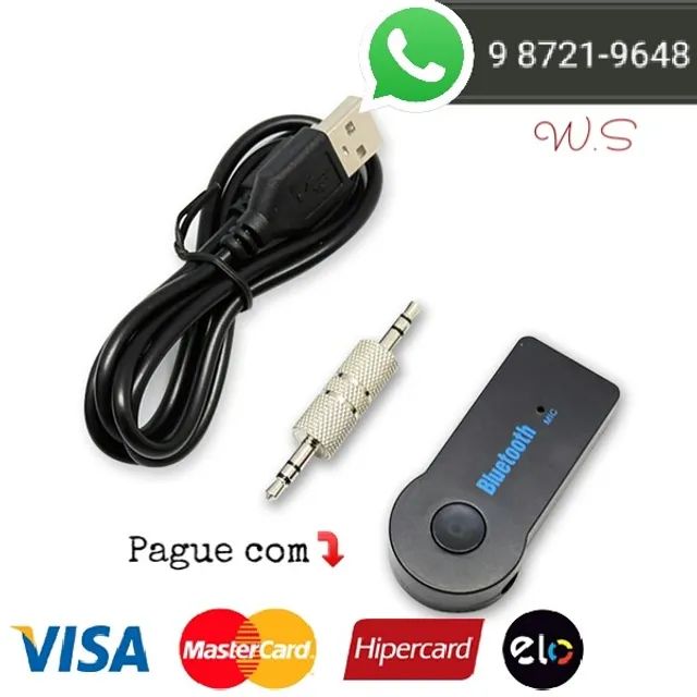 bluetooth p2 recarregável usb para som casa e carro top  - Foto 2