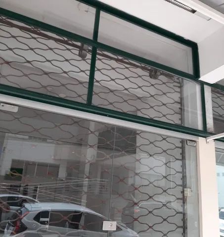 Cortina aço grade pantográfica porta enrolar aço ferro segurança loja comércio sala - Foto 4
